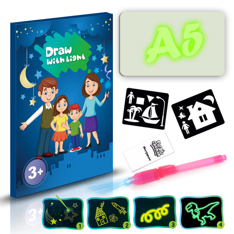 Magic 3D Light Drawing Pad – 8 Glow Effects Educational Sketchboard