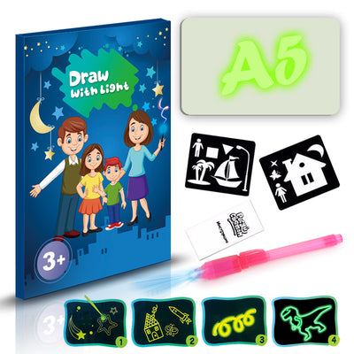 Magic 3D Light Drawing Pad – 8 Glow Effects Educational Sketchboard