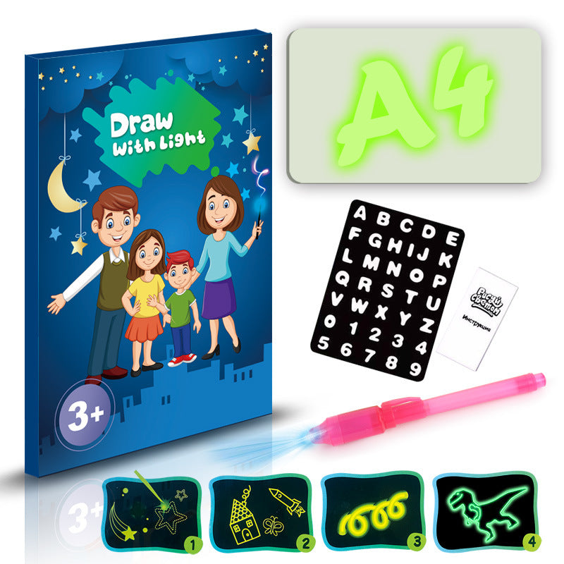Magic 3D Light Drawing Pad – 8 Glow Effects Educational Sketchboard
