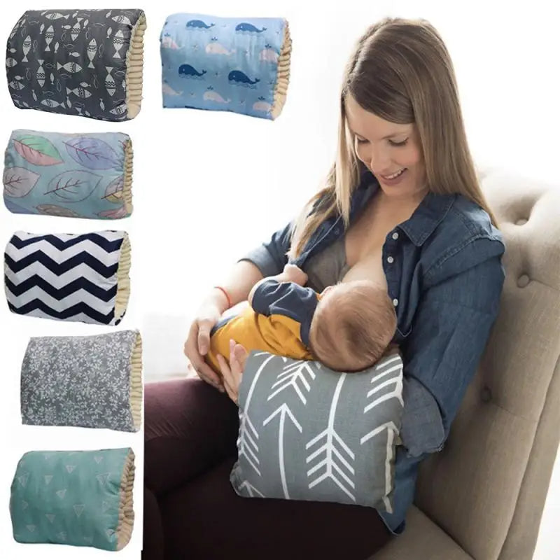 Adjustable Baby Nursing Arm Pillow — Soft Cotton, Washable & Comfy Support