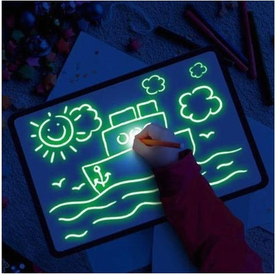 Magic 3D Light Drawing Pad – 8 Glow Effects Educational Sketchboard