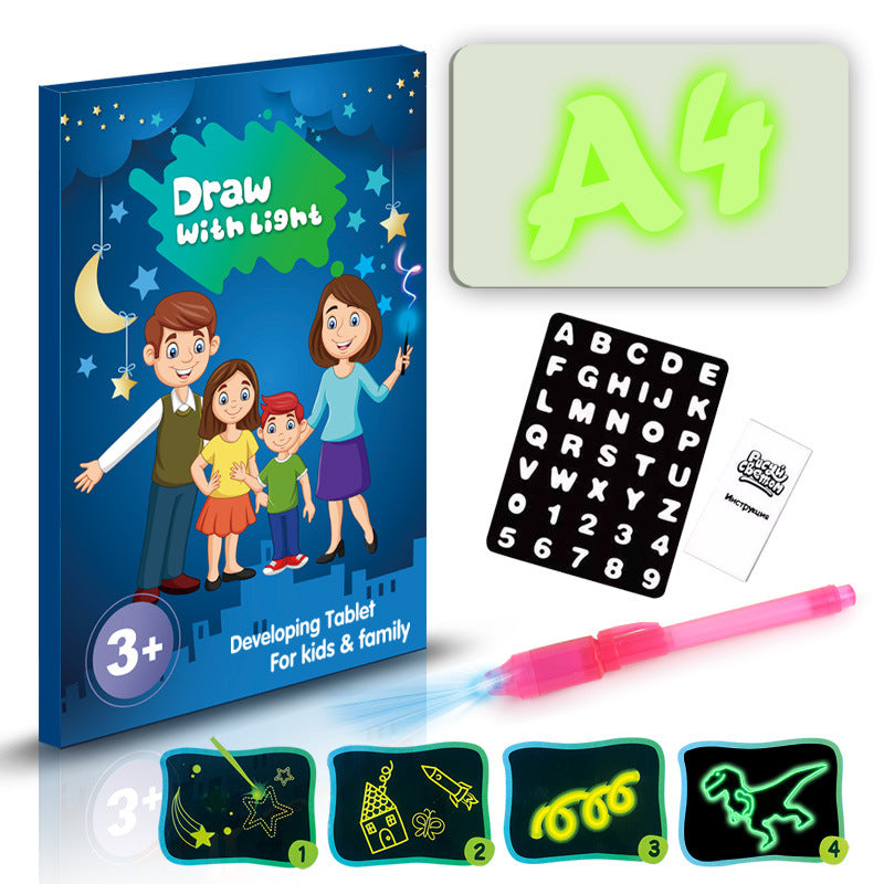 Magic 3D Light Drawing Pad – 8 Glow Effects Educational Sketchboard
