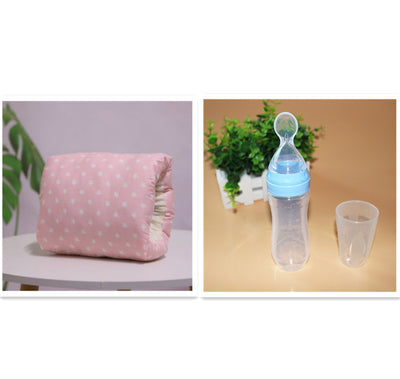 Adjustable Baby Nursing Arm Pillow — Soft Cotton, Washable & Comfy Support