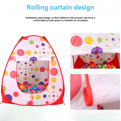 Kids Foldable Play Tent – Indoor/Outdoor Game House & Ball Pool
