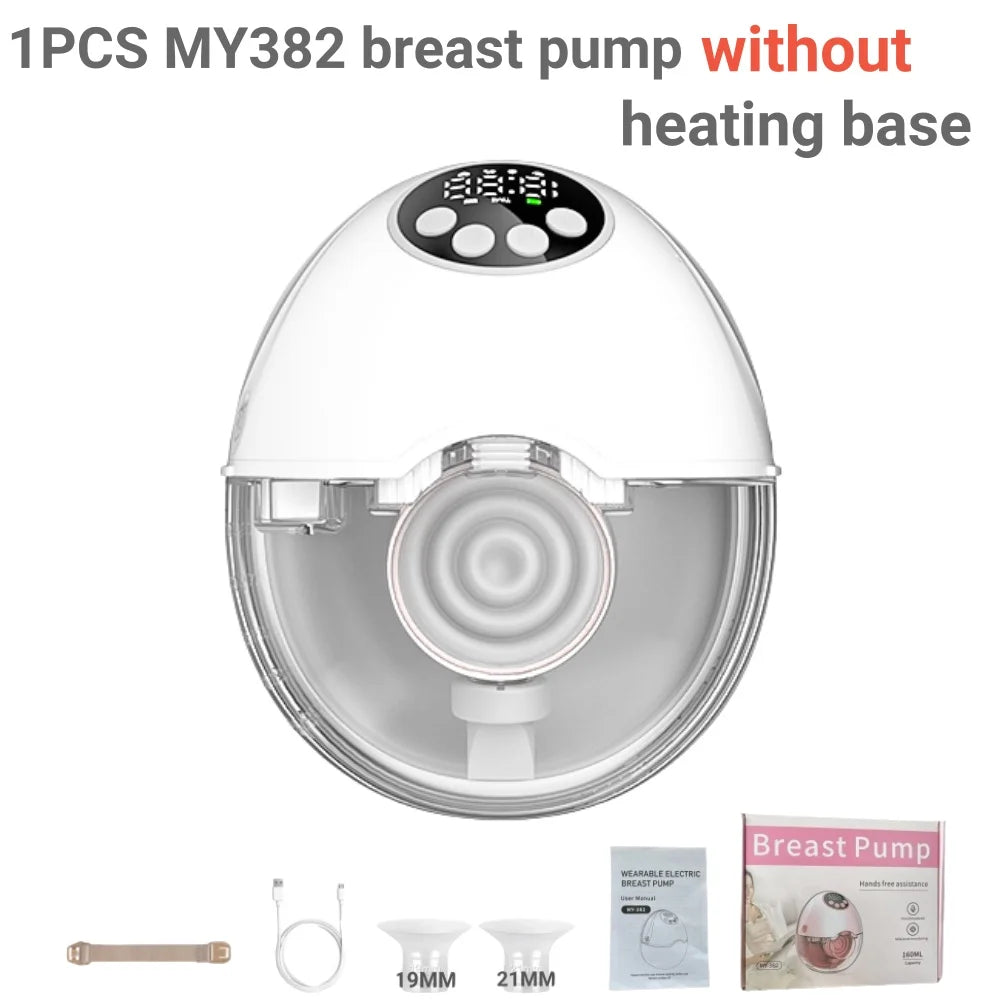 Comfortable Hands-Free Breast Pump – Smart Heating & UV Sterilization, BPA-Free & Wearable