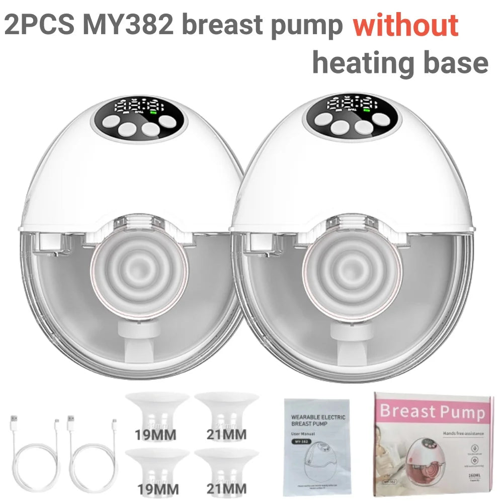 Comfortable Hands-Free Breast Pump – Smart Heating & UV Sterilization, BPA-Free & Wearable