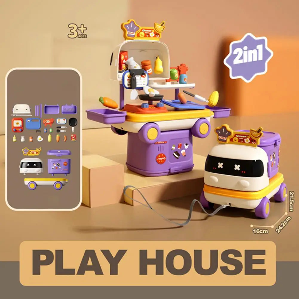 Kids Play Kitchen Set – Cooking, Makeup & Medical Role Play Toy