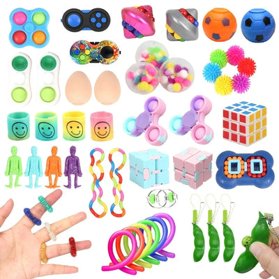 Mystery Sensory Fidget Toy Bundle – Spinners, Squishies & Stress Relief Toys for Kids with Autism/ADHD