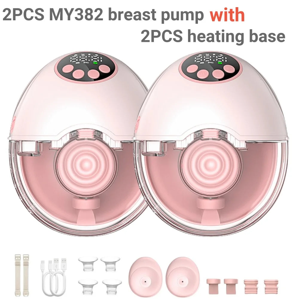 Comfortable Hands-Free Breast Pump – Smart Heating & UV Sterilization, BPA-Free & Wearable