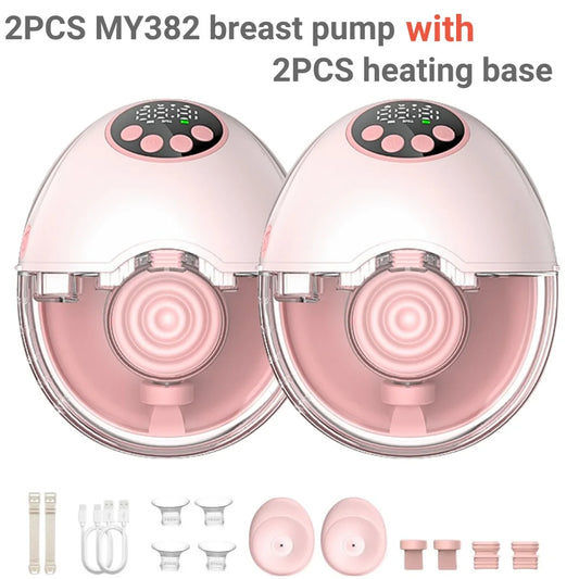 Comfortable Hands-Free Breast Pump – Smart Heating & UV Sterilization, BPA-Free & Wearable