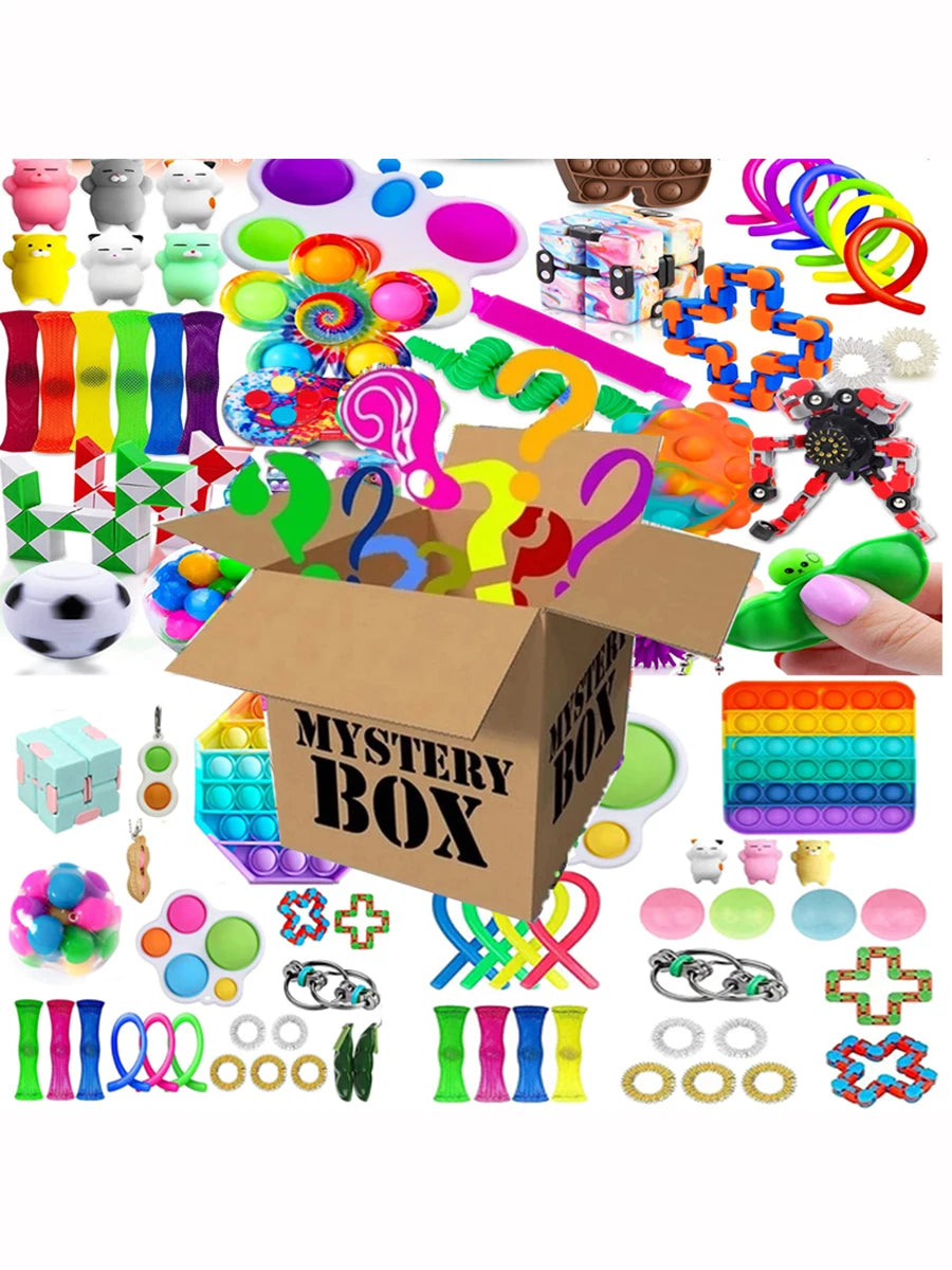 Mystery Sensory Fidget Toy Bundle – Spinners, Squishies & Stress Relief Toys for Kids with Autism/ADHD