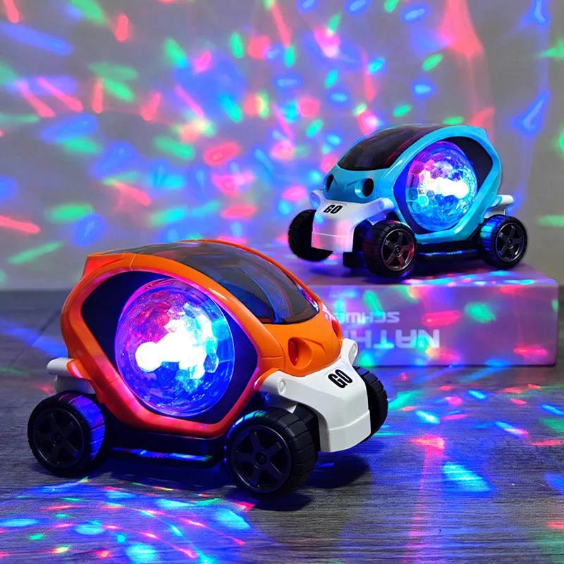 Children’s Electric Toy Car – Flashing Lights, Music & 360° Rotation