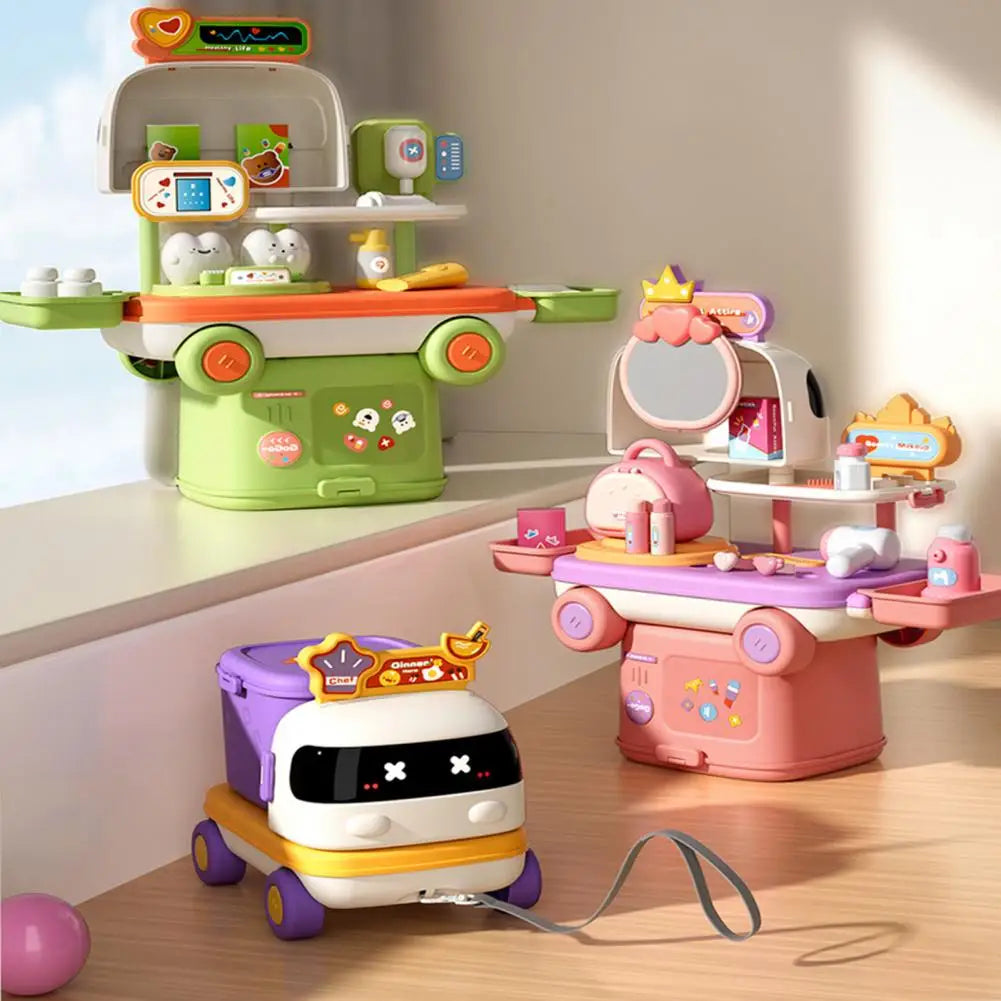 Kids Play Kitchen Set – Cooking, Makeup & Medical Role Play Toy