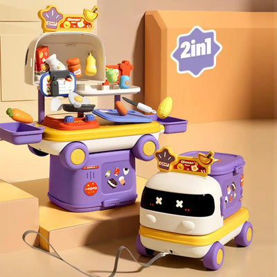 Kids Play Kitchen Set – Cooking, Makeup & Medical Role Play Toy