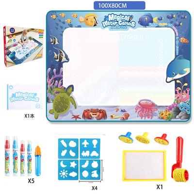 Magic Water Drawing Mat – Reusable Doodle Board for Kids