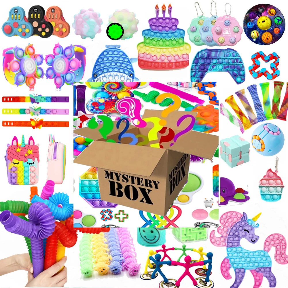 Mystery Sensory Fidget Toy Bundle – Spinners, Squishies & Stress Relief Toys for Kids with Autism/ADHD