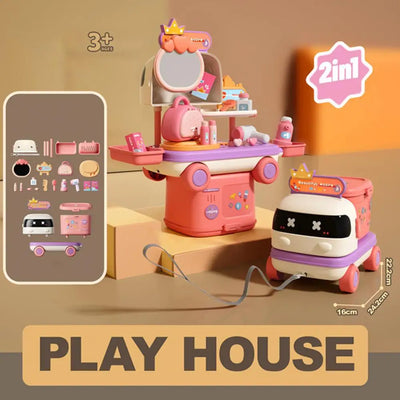 Kids Play Kitchen Set – Cooking, Makeup & Medical Role Play Toy