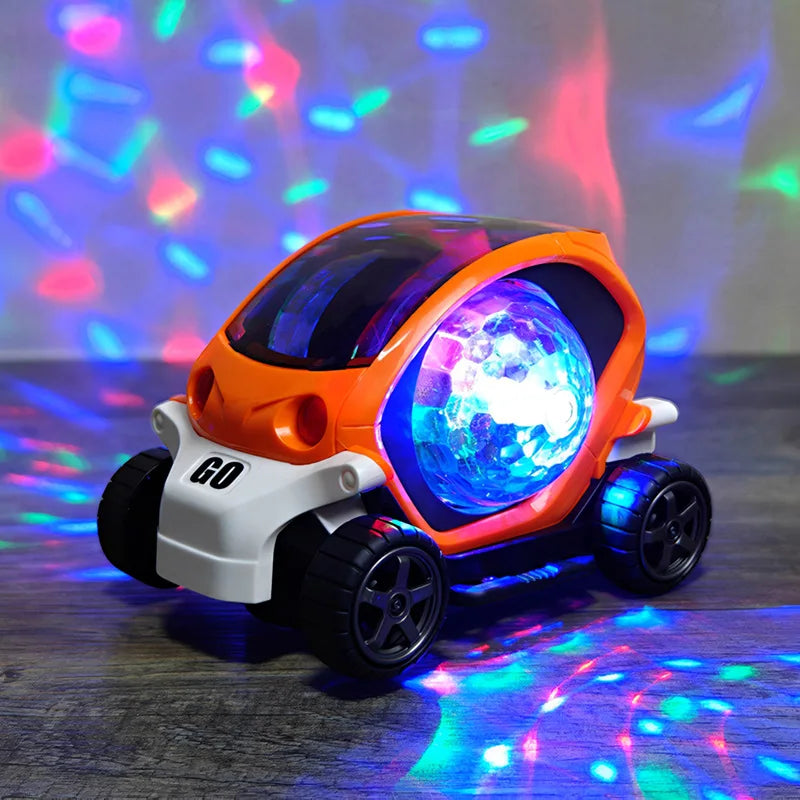 Children’s Electric Toy Car – Flashing Lights, Music & 360° Rotation